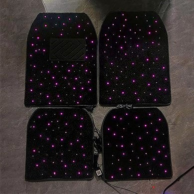Car Led Atmosphere Lamp Starry RGB Car Luminous Foot Mat