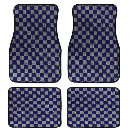 Checkerboard Car Foot Mat Dustproof Easy To Care Car Universal